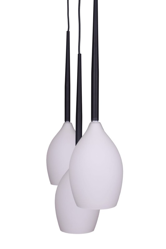 RIO-3 czarny+biały klosz lampa wisząca
