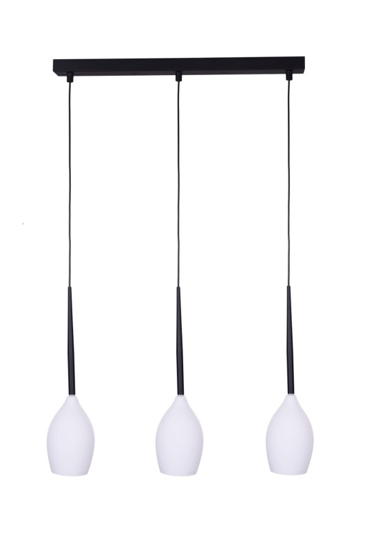 RIO-3 czarny+biały klosz lampa wisząca