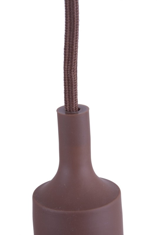 RAMONA loft style lampa wisząca silikon brąz E27