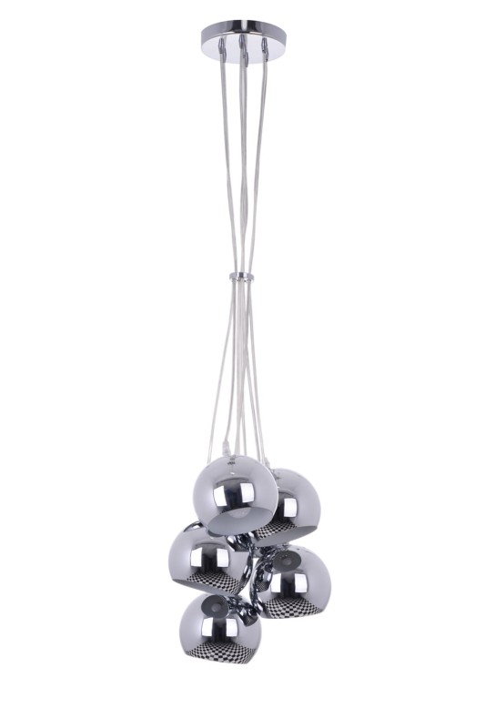 NEVA-5 chrom kula lampa zwis 5xE27