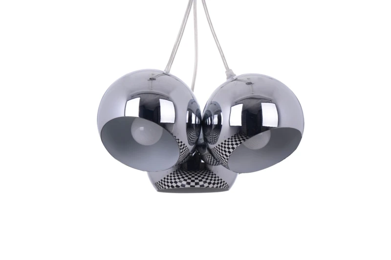 NEVA-3 chrom kula lampa zwis 3xE27