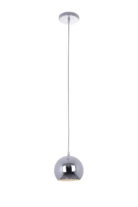 NEVA-1 chrom stylowa lampa sufitowa wisząca klosz metalowy kula loft industrial Ø18cm ↕120cm 1xE27 