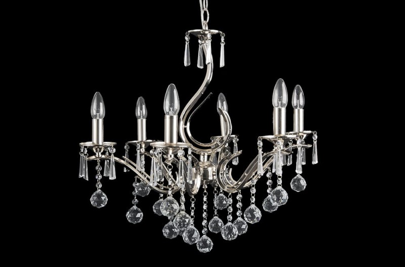 MAXIME chrom lampa zwis-świecznik 6*E14