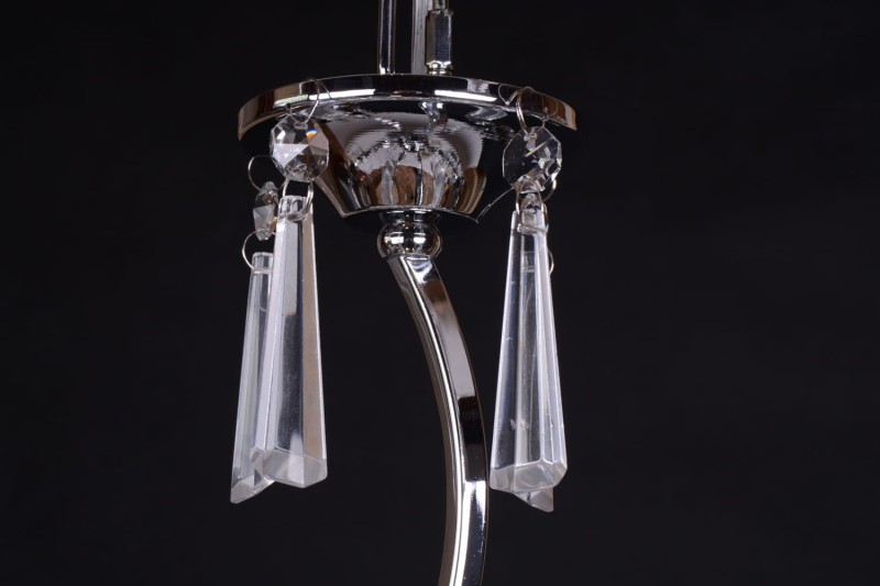 MAXIME chrom stylowa i nastrojowa lampa wisząca żyrandol kryształowy świecznik styl glamour Ø58cm ↕125cm 6xE14 hurt