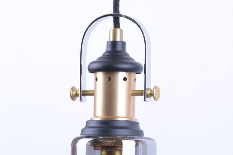 MALABO brass+black industrial vintage lampa 1xE27