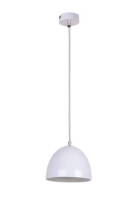 LORA-1 biała lampa sufitowa wisząca kuchnia nad wyspę lub blat  Ø18cm  ↕120cm 1xE14