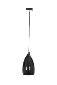 LOM-1 czarna lampa sufitowa wisząca kuchnia nad wyspę lub blat lobby Ø14cm ↕120cm 1xE14