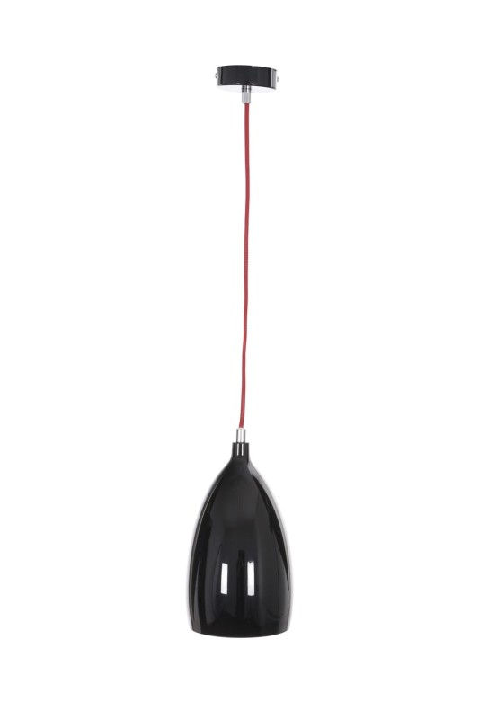 LOM-1 czarna lampa wisząca kuchnia lobby 1xE14