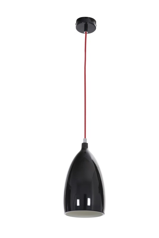 LOM-1 czarna lampa wisząca kuchnia lobby 1xE14