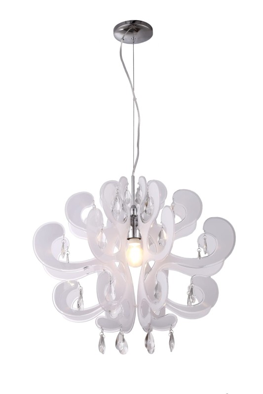 LIRA biały akryl, lampa zwis E27-1*40W