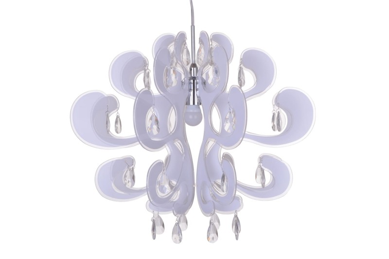LIRA biały akryl, lampa zwis E27-1*40W