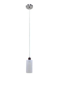 LION-1 biała lampa sufitowa wisząca klosz ozdobny szklany regulacja wysokości Ø10cm ↕120cm 1xE27 