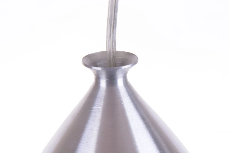 LIBBY aluminium+biały lampa zwis pojedynczy