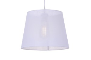 LAZZARO-400 biała lampa sufitowa wisząca abażur ażurowy silikonowy styl vintage loft  ↔40cm ↕95cm 1xE27