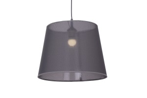 LAZZARO-400 szara lampa sufitowa wisząca abażur ażurowy silikonowy styl vintage loft  ↔40cm ↕95cm 1xE27 hurt