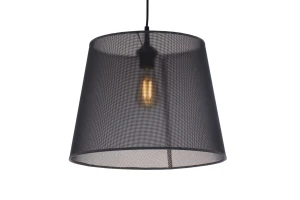 LAZZARO-400 czarna lampa sufitowa wisząca abażur ażurowy silikonowy styl vintage loft  ↔40cm ↕95cm 1xE27