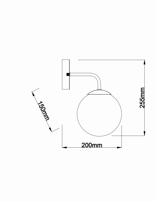 LIXA-1W XL CR/WH  kinkiet chrom/biały 1xE27