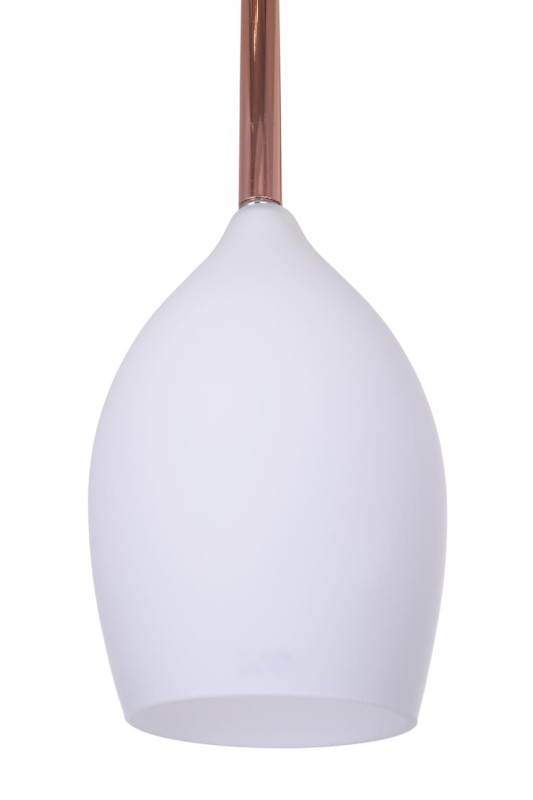 LANTERNA-B biały/miedź/czarny lampa wisząca E14