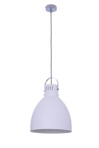 INDIGO loft style biała lampa wisząca klosz metalowy 1xE27 