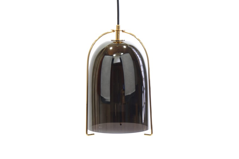 IDOYA-B czarny chrom+złoty lampa zwis pojedyńczy
