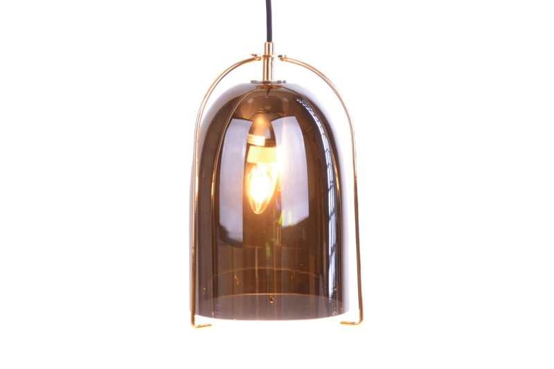 IDOYA-B czarny chrom+złoty lampa zwis pojedyńczy