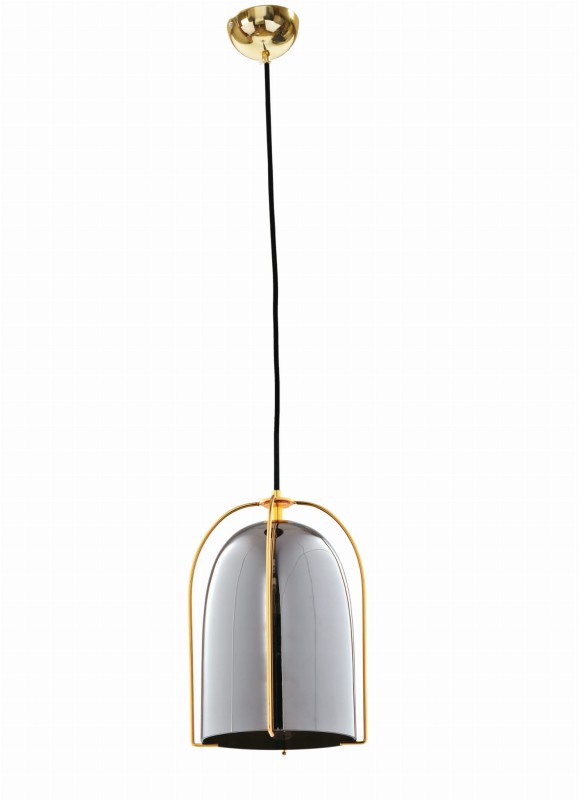 IDOYA-B czarny chrom+złoty lampa zwis pojedyńczy