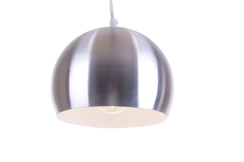 IBANA aluminium+biały lampa zwis pojedynczy