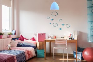 GABENA niebieska lampa wisząca klosz silikon nietłukący "kids safe" pokój chłopca  Ø25 ↕180cm 1xE27