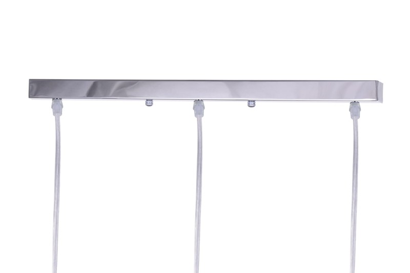 FINEZJA-3 chrom stylowa elegancja lampa wisząca potrójna klosz szkło + kryształki regulacja wysokości nad wyspę lub blat ↔47cm ↕140cm 3xE27 hurt