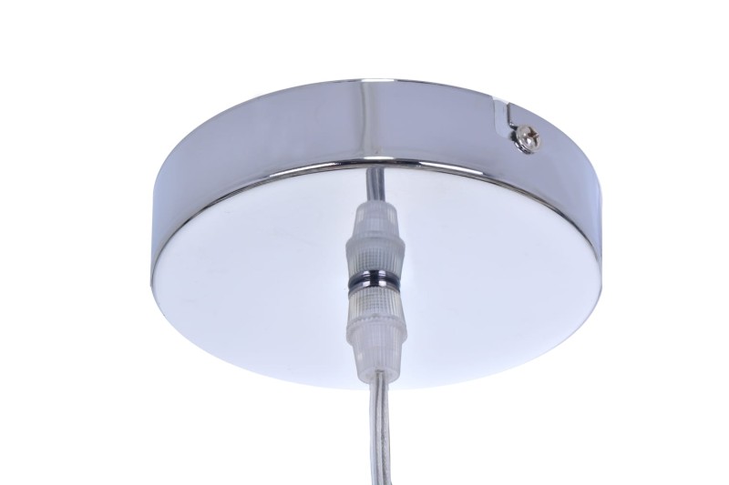 FINEZJA-1 chrom stylowa elegancja lampa wisząca klosz szkło + kryształki regulacja wysokości kuchnia nad wyspę lub blat ↔47cm ↕140cm1xE27 hurt