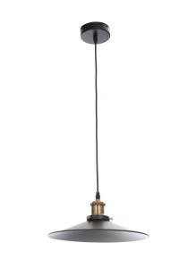 FABIAN czarna stylowa lampa wisząca klosz metalowy vintage Ø30cm  ↕144 cm 1xE27