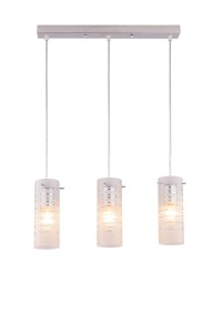 ESTELLA-3 chrom lampa sufitowa potrójna klosz szklany ozdobny  hit sprzedaży kuchnia nad wyspę lub blat ↔47cm  ↕140cm 3xE27