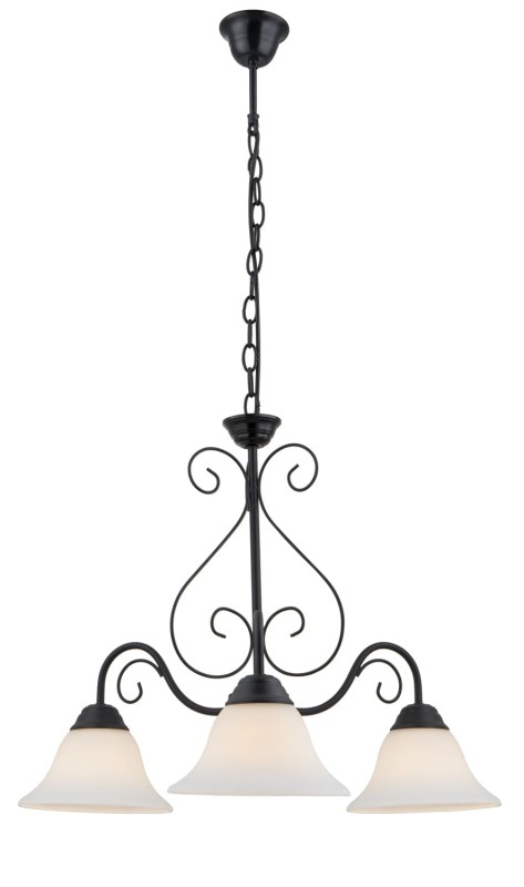 DEMETER-3 czarny mat  lampa zwis 3*E27