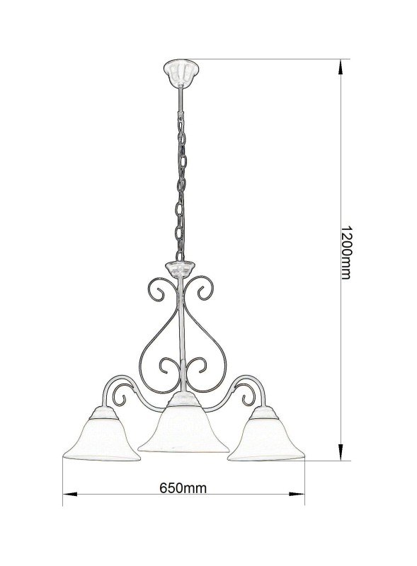 DEMETER-3 czarny mat  lampa zwis 3*E27