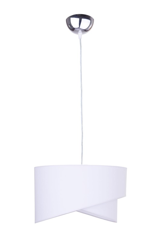 DE LUCA white lampa wisząca abażur