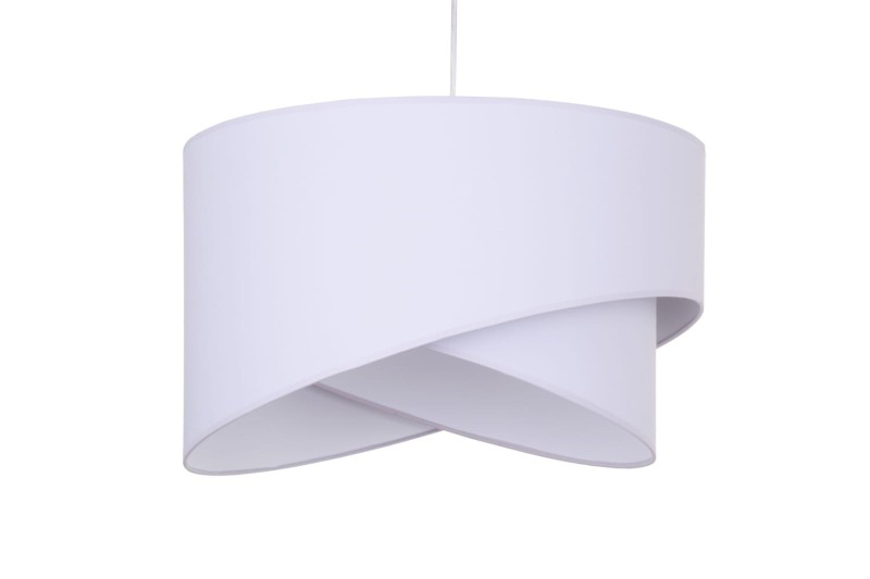 DE LUCA white lampa wisząca abażur
