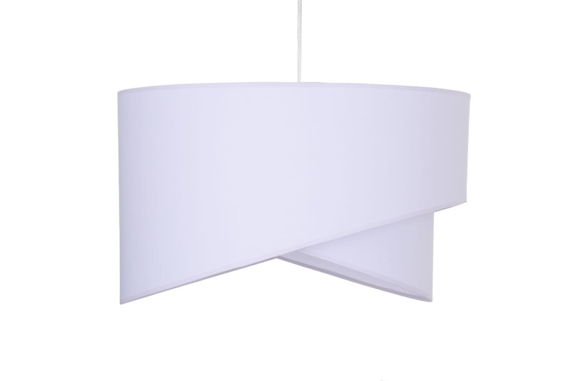 DE LUCA white lampa wisząca abażur