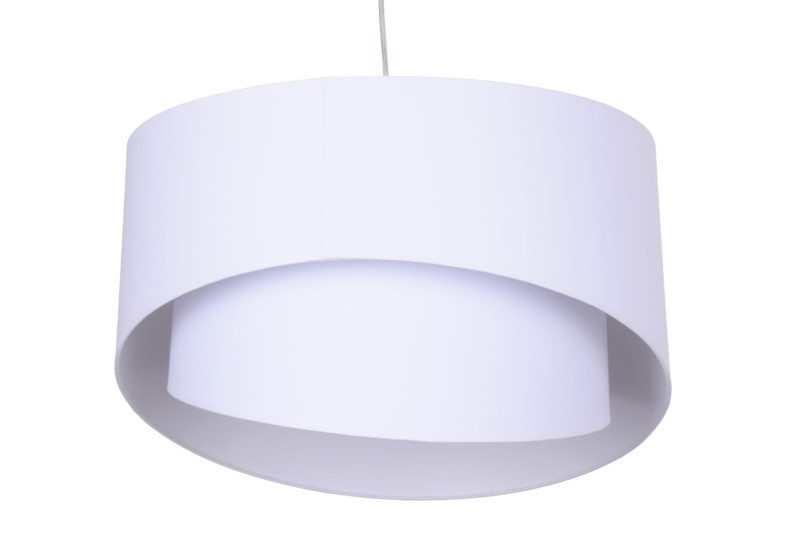 DE LUCA white lampa wisząca abażur