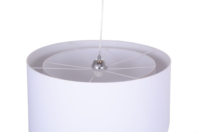DE LUCA white lampa wisząca abażur