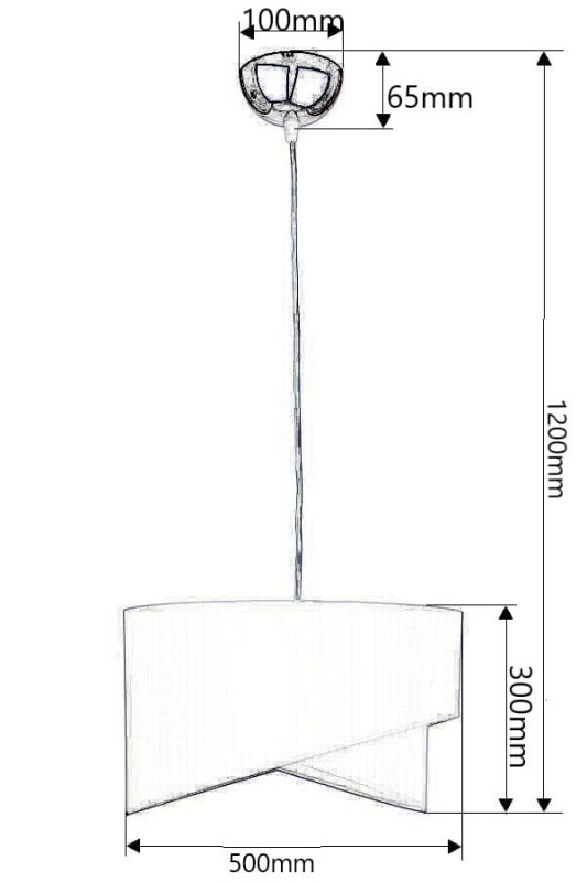 DE LUCA white lampa wisząca abażur