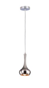 CRUZ chrom lampa wisząca klosz metalowy styl industrial  Ø14cm  ↕130cm 1xE27 