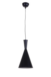 COX czarna lampa wisząca klosz metalowy styl loft industrial regulowana wysokość Ø19cm ↕110cm 1xE27 