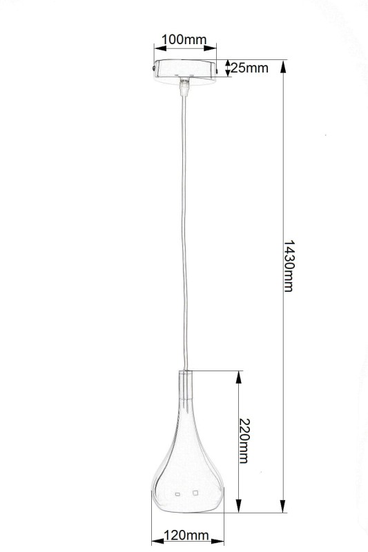 CORRADO M lampa zwis pojedyńczy klosz metal czarny