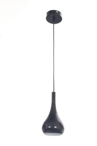 CORRADO D czarna lampa wisząca pojedyncza klosz metal regulacja wysokości ↔16cm ↕143cm 1xE27
