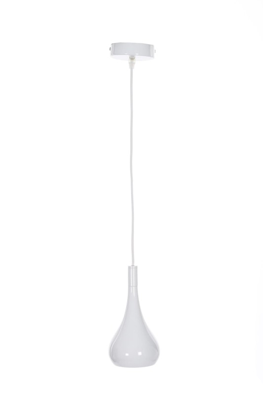 CORRADO D lampa zwis pojedyńczy klosz metal biały