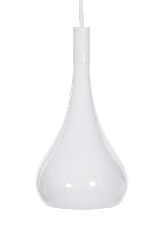 CORRADO D lampa zwis pojedyńczy klosz metal biały