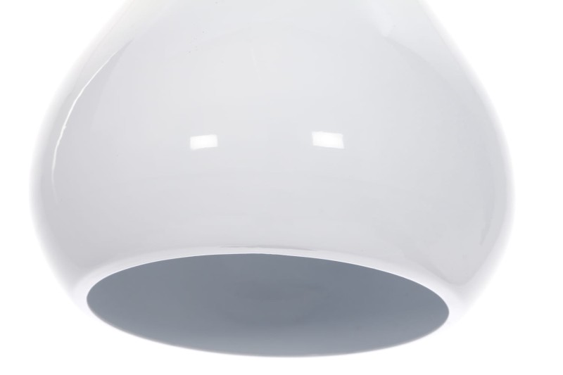CORRADO D lampa zwis pojedyńczy klosz metal biały