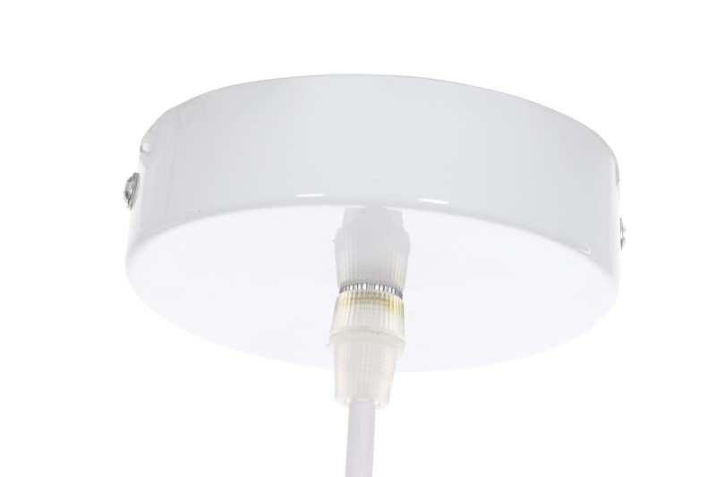 CORRADO D lampa zwis pojedyńczy klosz metal biały