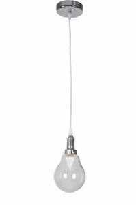 CLARA lampa wisząca klosz szkło "żarówka" styl industrial Ø15cm 1xE14