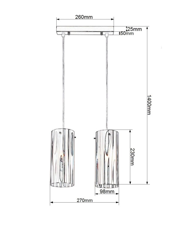CHICA-2 lampa zwis podwójny